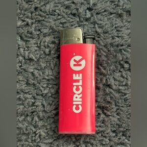 NWT Circle K plain pink and white lighter